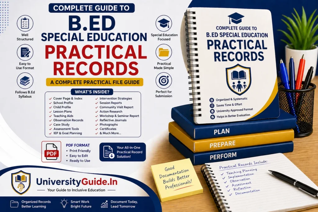B.Ed Special Education Practical Records