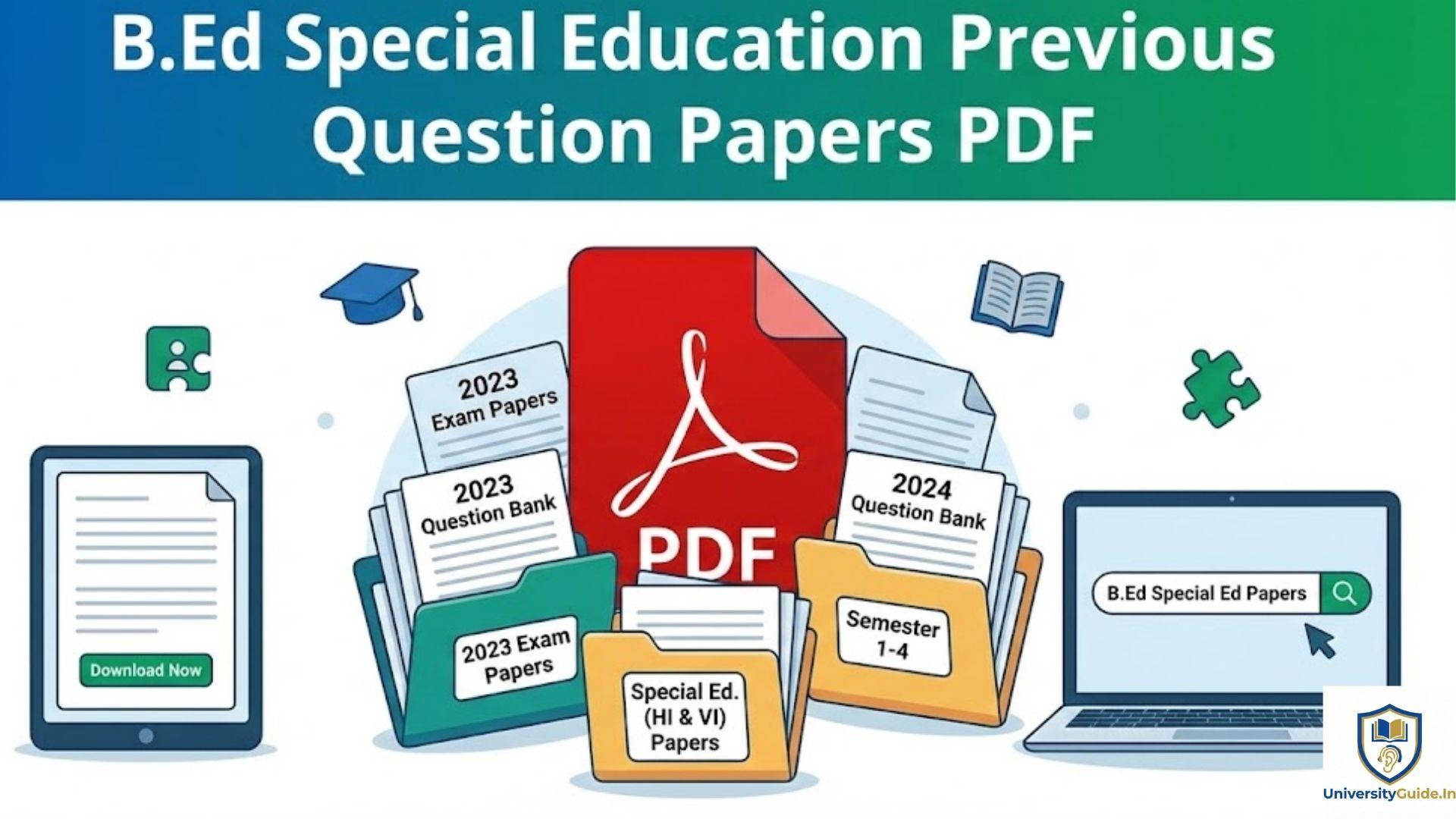 Download B.Ed Special Education (HI) Previous Question Papers – (Sem 1-4)