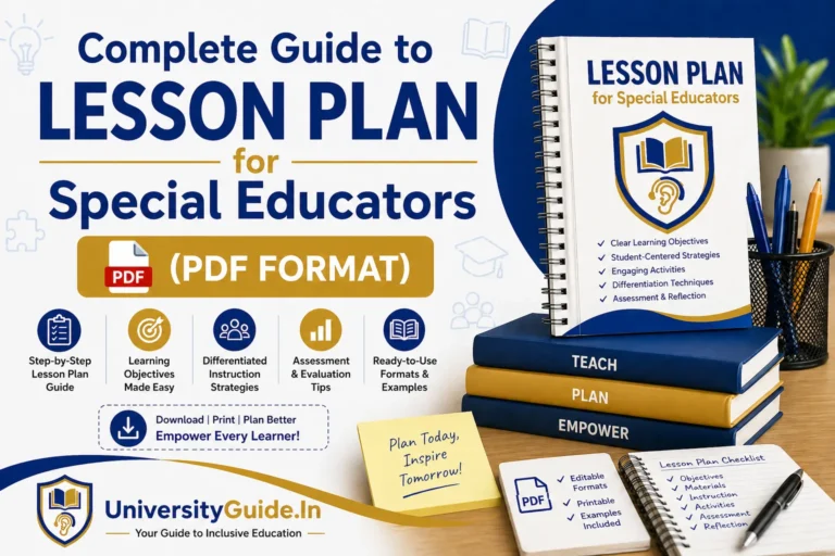 Lesson Plan for Special Educators